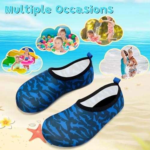 Image of VIFUUR Kids Water Shoes Girls Boys Quick Dry Aqua Socks for Beach Swim Outdoor Sports