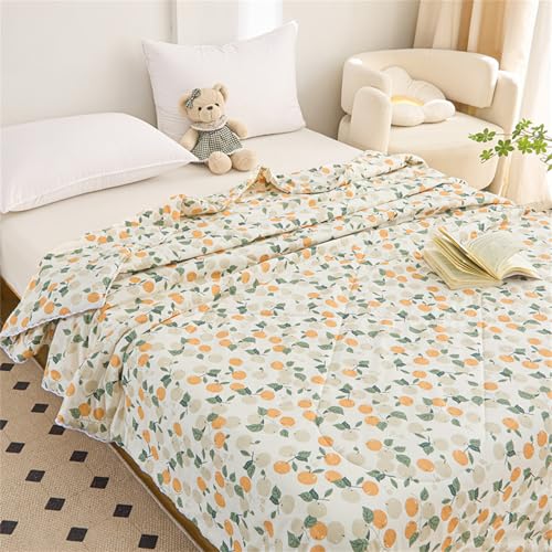 Edredón refrescante de verano lavable en microfibra estampada de 180x220 cm 5