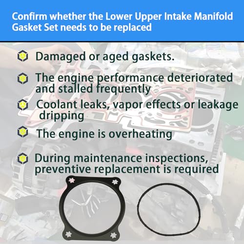 Image of Lower Upper Intake Manifold Gasket Set MS972401 Fit for Buick Enclave Lacrosse GMC Acadia Terrain Cadillac ATS CTS SRX XTS Chevy Camaro Caprice Colorado Equinox Impala 3.6L LLT LFX DOHC 09-17