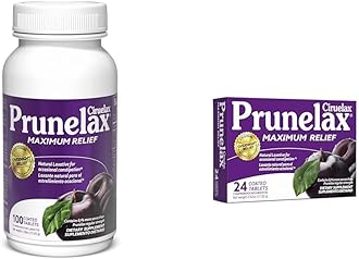 Prunelax Ciruelax Maximum Relief Natural Laxative for Occasional Constipation, 100 Tablets & Ciruelax Maximum Relief Natural Laxative for Occasional Constipation, 24 Tablets
