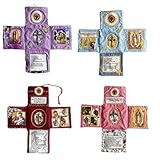 【Santuario a croce portatile】: uno squisito santuario tascabile contenente una croce, adatto per la pratica spirituale quotidiana, portando con te le benedizioni e la protezione di Cristo.