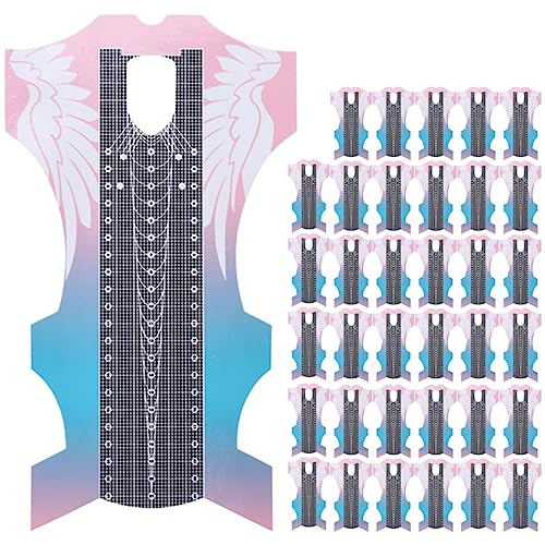 Beavorty Nail Form Guide Stickers Nail Extension Paper Forms 100 Pieces