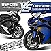 QUASCO Flush Mount Motorcycle Turn Signals Smoked Lens led Blinkers Compatible with Yamaha YZF R1 R3 R6 R6S FJ 09 FZ MT 07 09, Amber