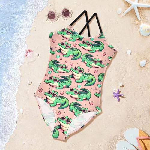 MNSRUU Girls Swimsuits Frog One Piece Girls Bikini Summer Beach Swimwear2