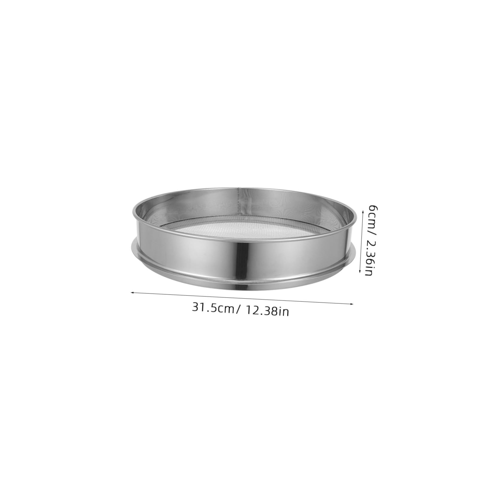PartyKindom Setaccio in acciaio inox per giardinaggio, strumento multiuso setaccio a terra rotondo, 40 cm, per compost e pavimento e solido