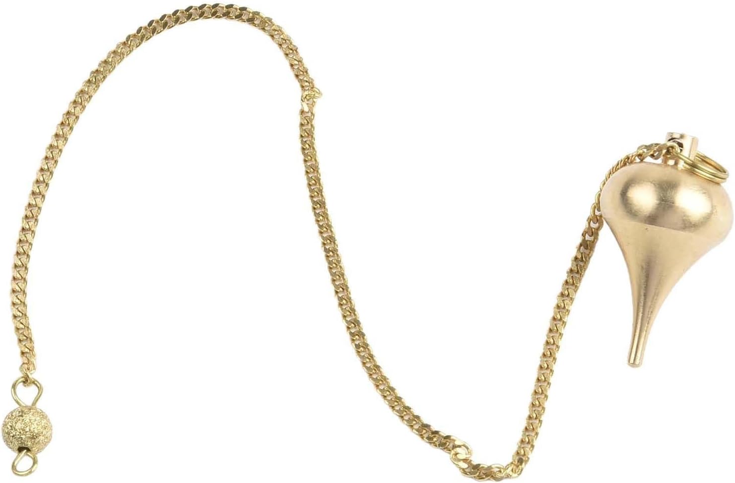 Divination Pendulum Copper Divining Rod with Metal Detector Pendant for Spiritual Dowsing and Energy Finding(A)