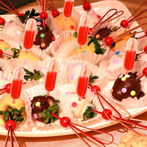 Image of Teenitor Plastic Pipettes Squeeze Dropper Disposable 4ml 100pcs Mini Flavor Injector for Chocolate Strawberries Ice Cream Mini Cakes