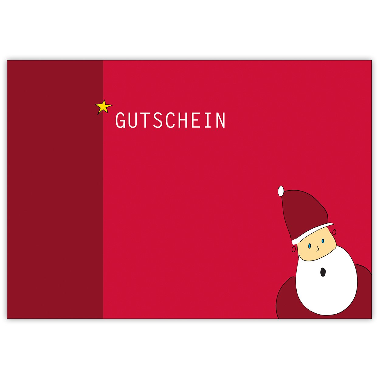 16x Roter Weihnachtskarten Geschenkgutschein (Mengenrabatt) für die beste Freundin/ Familie/ Firmen mit Weihnachtsmann/ Nikolaus • weihnachtliche Grusskarte mit Umschlag zum Jahreswechsel
