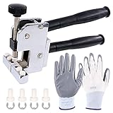 Hilitchi Heavy Duty up to 1' Thick Flat Glass Breaking and Grozing Pliers Glass Tool Compound Action with Protective Gloves, 4 Free Nylon Shoulder Washers and 5 E-Clips
