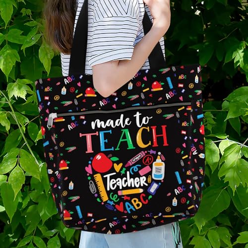 Bolso Tote grande para mujer con bolsillos y cierre miniatura 2