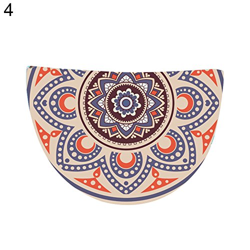 XdiseD9Xsmao Multifunctional Summer Women Flower Print Round Beach Towel Table Cloth Wall Hanging Tapestry Shawl Scarf Mat Bikini Cover Up 4#