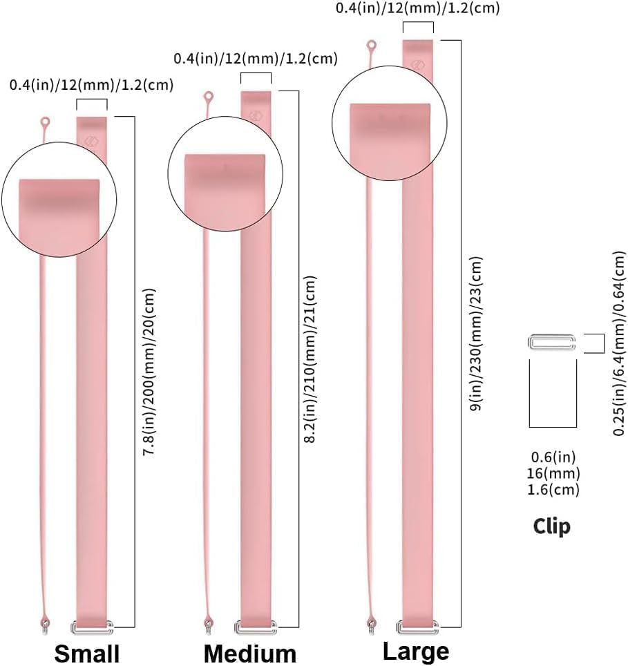 Image of Mizi [3 Pack] C-Shaped Clip Finger Phone Grip, Silicone Mobile Strap for Phone Case with Clip as Phone Loop Holder for iPhone & Android Phones - ‎(Rainbow)(Small)