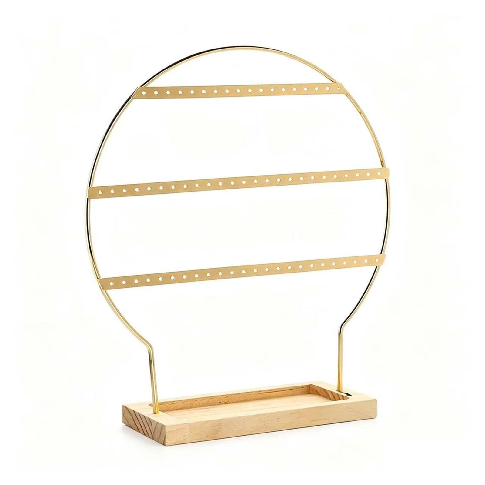 XUJUAN-0227 Jewelry Holders Gold Plated 3-Tier Earring Holder Stand Jewelry Display Organizer