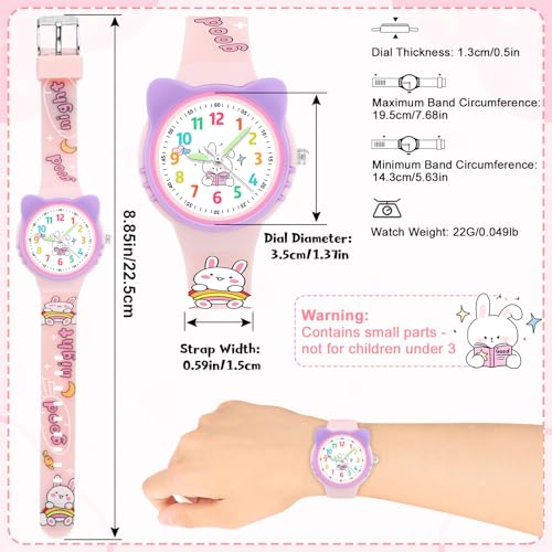 Image of Edillas Kids Teens Watch Analog Girls Boys, Waterproof Stylish Watch for Children,Students with Soft Silicone Strap for Kids Teens 4-16 Years Old