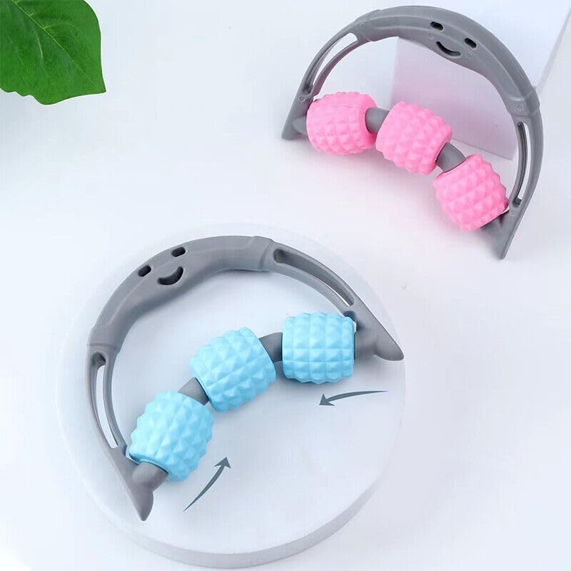 Glovic 3-wheel trigger point roller massage is used for back massage cell, hand, foot muscle fascia and fascia massage, to relieve muscle pain (1pcs) Glovic 3-wheel trigger point roller massage is used for back massage cell, hand, foot muscle fascia and fascia massage, to relieve muscle pain (1pcs)