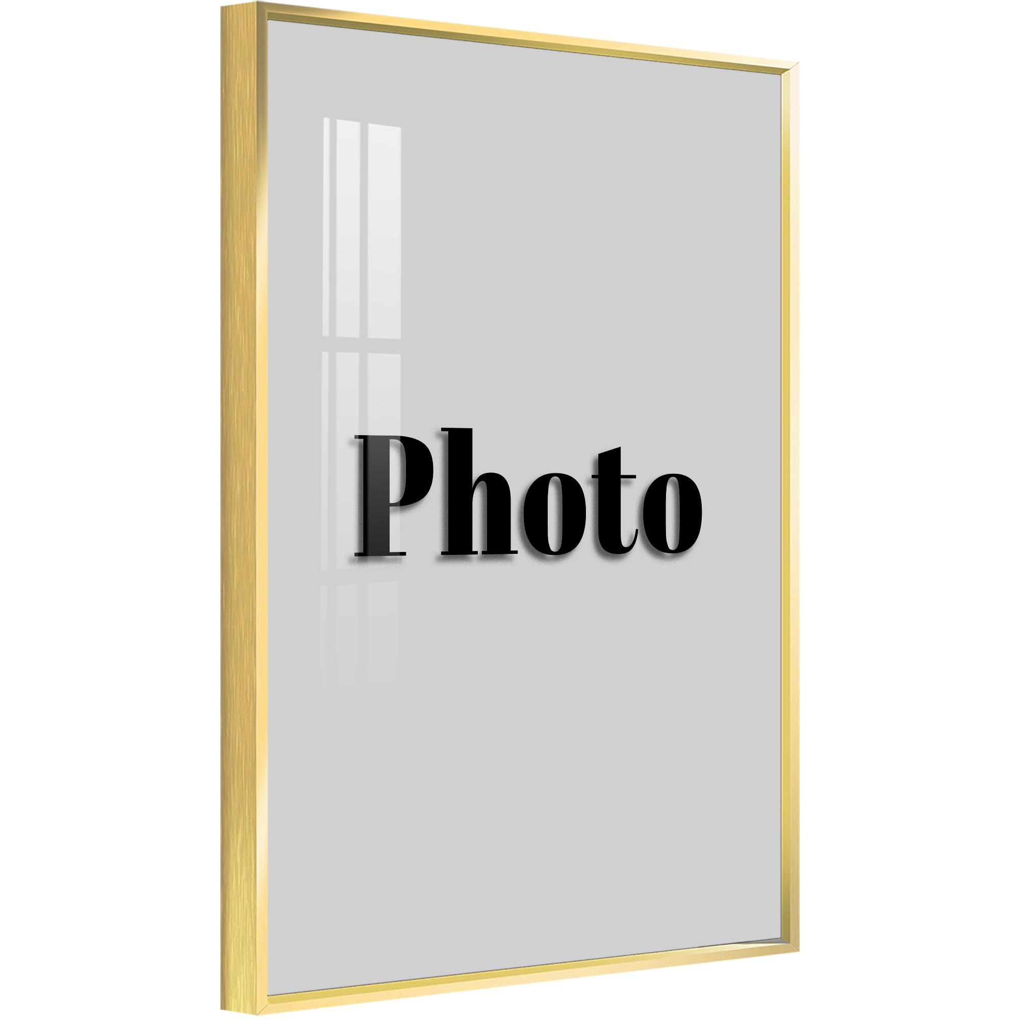 Cadre photo en aluminium 40,6 x 61 cm avec crochet mural pour affiche et poster