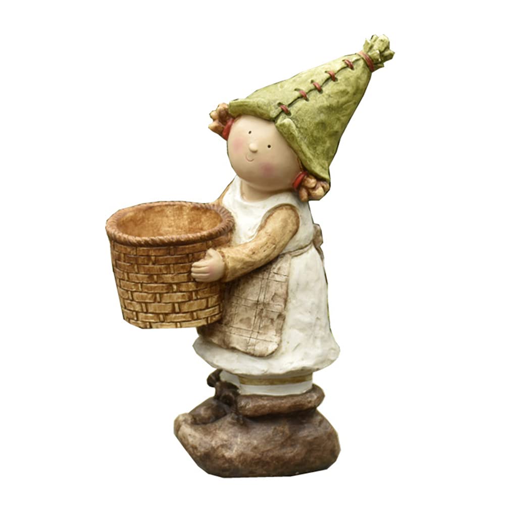 Ornements de décoration de jardin en résine durable et pot de fleurs créatif haut de gamme