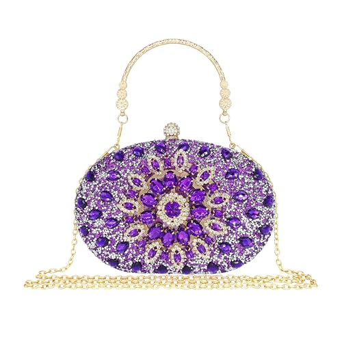 Image of MAIRLOM Rhinestone Clutch Purses for Women Evening Bag Sparkly Handbag | Diamond Clutches Purse Glitter Crystal Gemstone Shoulder Bags Luxury Handbags for Wedding Formal Party Prom