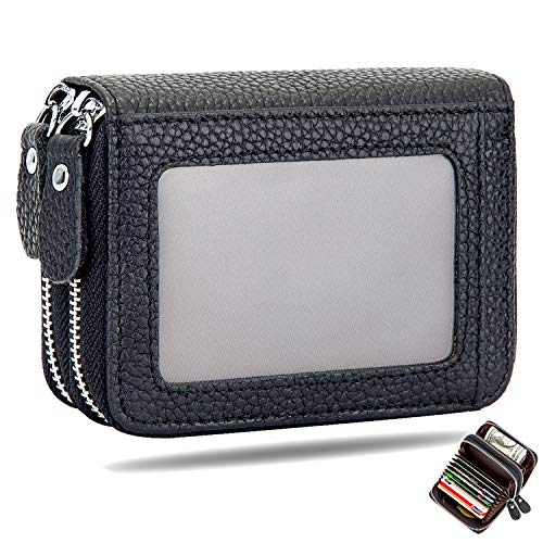 Preisvergleich Produktbild Kartenetui / Kreditkarten etuis / Leder Kreditkartenetui / Geldbörse für Damen und Herren / Geldbeutel mit RFID Schutz