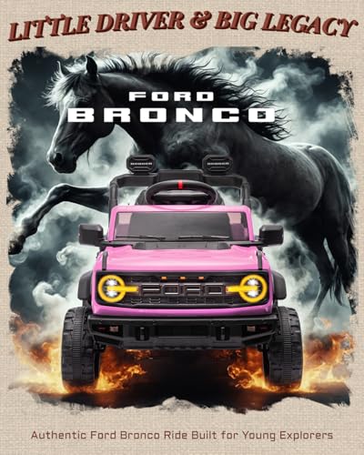 Image of First Ride On 12V Electric Ride on Toys for Toddler, Ford Bronco Raptor Kids Ride on Car with Remote Control, 12 Volt Battery Powered Cars for Children with Smooth Start, Bluetooth (12V, Pink)