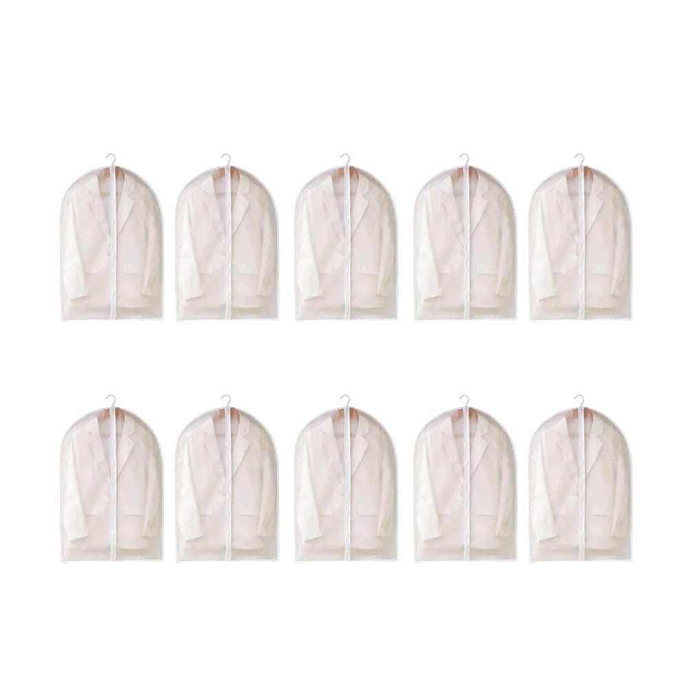 Fundas Ropa 5/10 Uds cubierta antipolvo for ropa, bolsa de almacenamiento transparente for colgar traje, Protector abrigo, for el hogar Fundas Ropa Armario Colgar(60x100cm 10PCS)