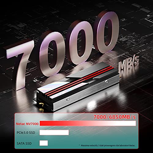 Netac NV7000 2TB M.2 Interner SSD 2TB NVMe 1.4 PCIe Gen4 SLC Cache, Kühlkörper aus Aluminium, für Laptop, PS5, PC – Bild 3