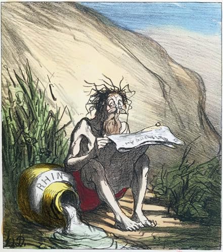 Affiche de arts Diogenes Daumier tableau paysage impression toile 60x90cm