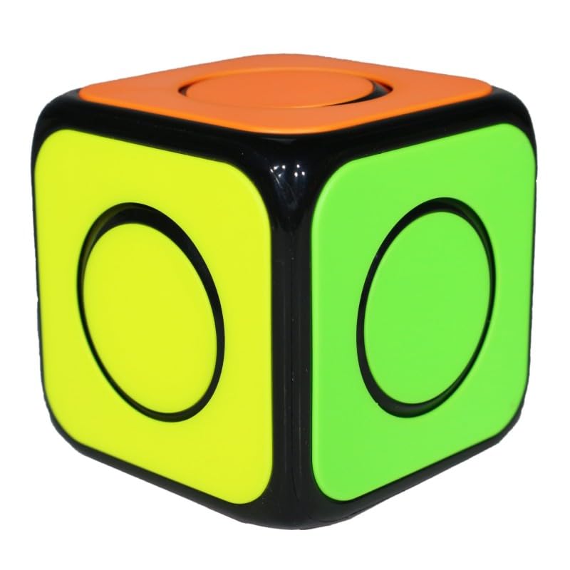Image of QiYi O2 Cube (Version-2) 1x1 Puzzle Cube Hybrid with Grip Divots, Smooth Turning & Fun - Beginner-Friendly Twisty Puzzle for Kids & Adults
