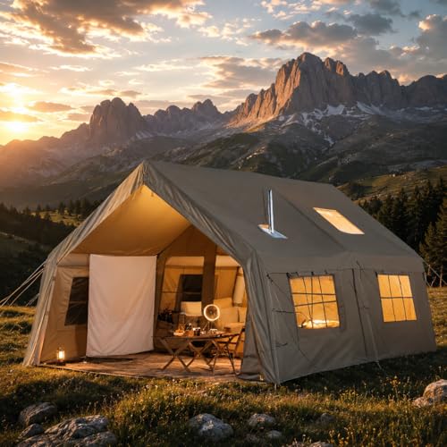 YOLENY 15.7x11.8FT Inflatable Camping Tent with Movie...