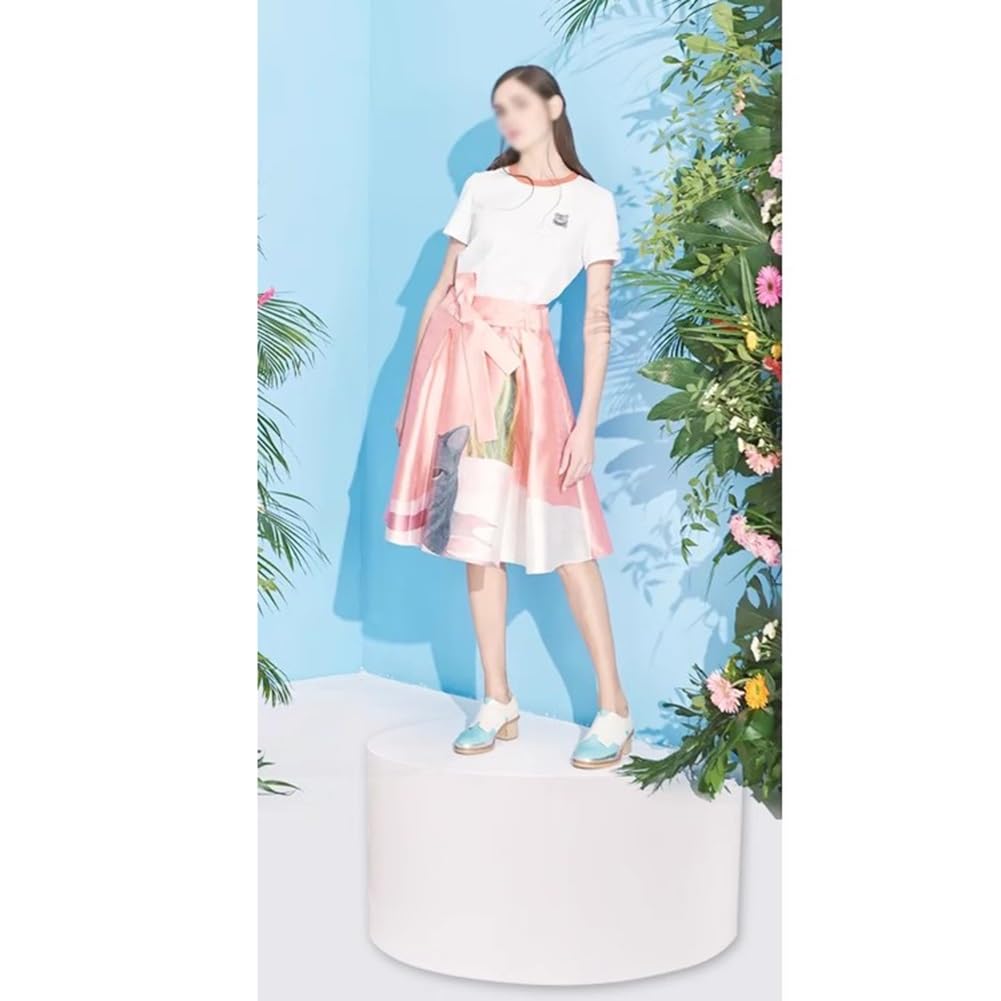 Support de présentation rond cylindrique 60x15cm pour mannequin et vêtements