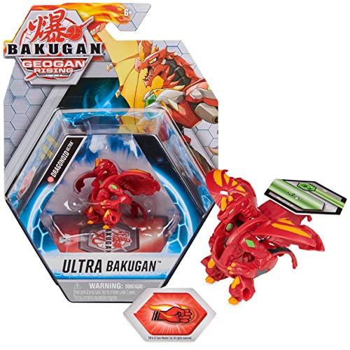 Image of Bakugan Ultra, Dragonoid, 3-inch Tall Geogan Rising Collectible Action Figure and Trading Card