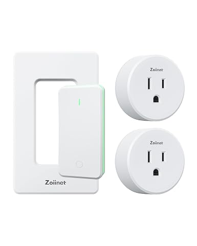 Remote Control Outlet Plug Switch, Buckle Design & Removable Wireless Light Switch, No Wiring Needed, 300 ft, 15A/1500W, Programmable, for Household Appliances(2 Pack)