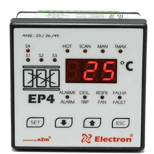 RELE DE PROTECAO TERMICA EP-4 - PA0059 - MONITOR DE TEMPERATURA PARA TRANSFORMADOR TIPO SECO
