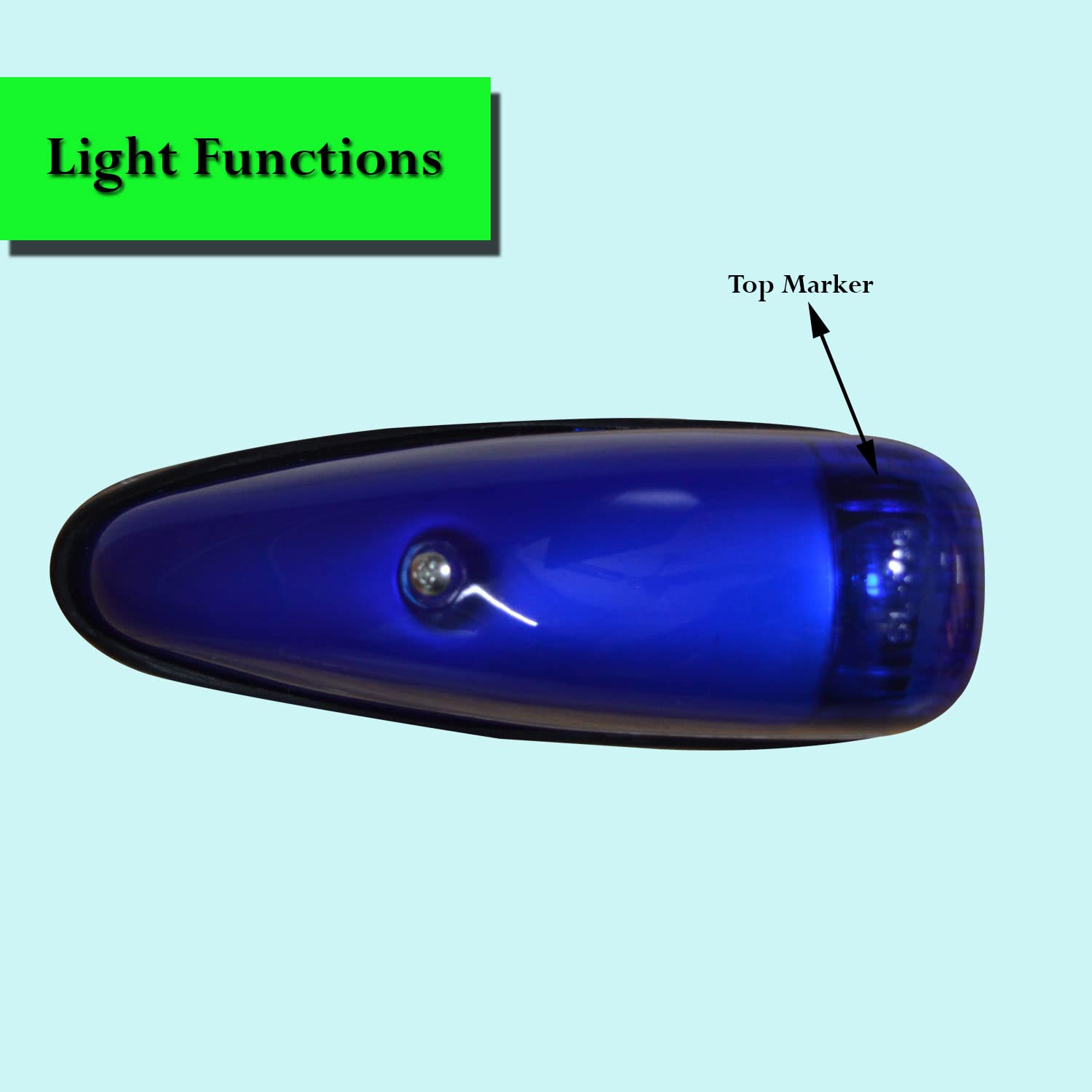 Confezione da 5 luci di Posizione Blu a Goccia Luci di Posizione a Goccia Decorative Impermeabili con Sostituzione di lampadine da 24 V per Camion Pesanti (Dimensioni libere)