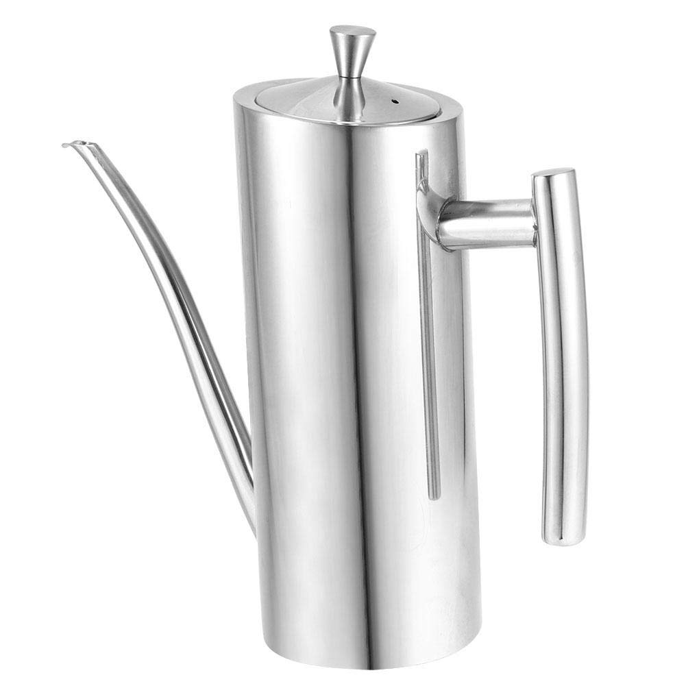 Olietta Oliera Salvagoccia per Olio e Aceto, 700Ml Oliera Acciaio Inox, Olio e Aceto Ampolla Liquido Condimento Bottiglia Distributore Prova della Polvere EA Prova di