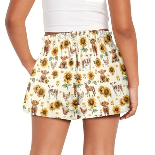 Girls Shorts 3-16Y Kids Athletic Shorts High Waist Summer Shorts Novelty Graphic Dance Shorts with Pockets2