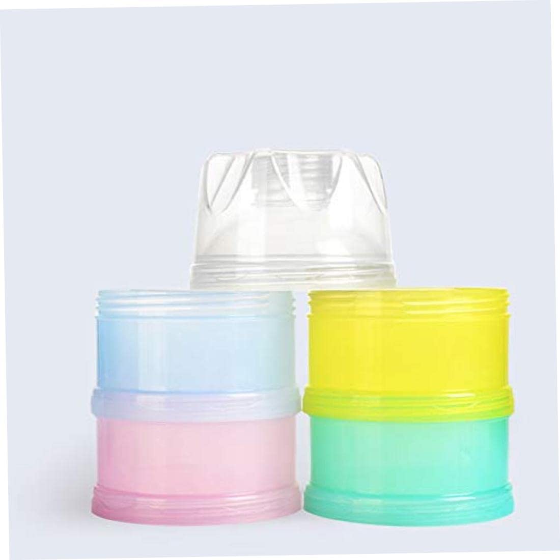 Rangement Collations Portable Distributeur De Lait En Poudre Pour Bébé, Récipient à 4 Porte-formule Voyage étanche Silicone Rangement Collations Portable Distributeur De Lait En Poudre Pour Bébé, Récipient à 4 Porte-formule Voyage étanche Silicone