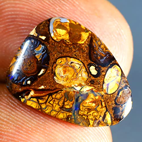 Opale boulder australienne de 3.49 ct, une gemme multicolore unique pour haute joaillerie