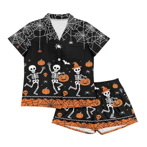 Image of Women's Short Sleeve Sleepwear Pajamas Nightwear with Pockets