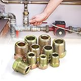 Adaptadores Roscados BSP Multifuncionales: Boquilla hexagonal de tubería de varios tamaños se pueden utilizar para conectar varios equipos hidráulicos, como limpiadores de alta presión, pistolas de pulverización eléctricas u otros equipos y mangueras. Es un accesorio esencial para su mantenimiento diario.