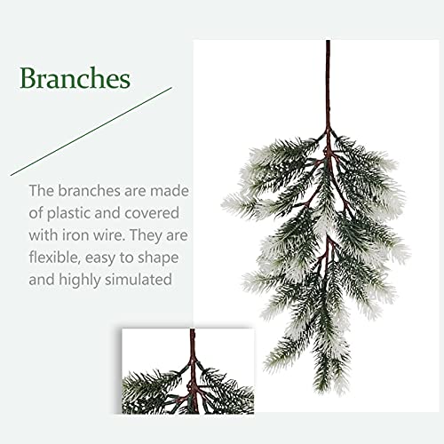 Wivaye - Set di 6 rami di pino artificiali, 41,9