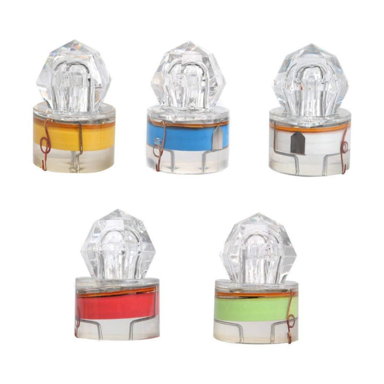 Yardwe 10 Pezzi Luce di Pesca Subacquea LED Richiamo di Pesca Luce Notturna Luce di Notte Attrezzi da Pesca di Notte Luci da Pesca per di Notte Lampada da Pesca Luce Subacquea Richiamo