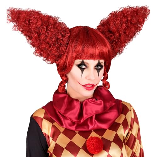 Peluca Killer Clown roja WIDMANN para evitar tintes y crear un payaso de terror 1