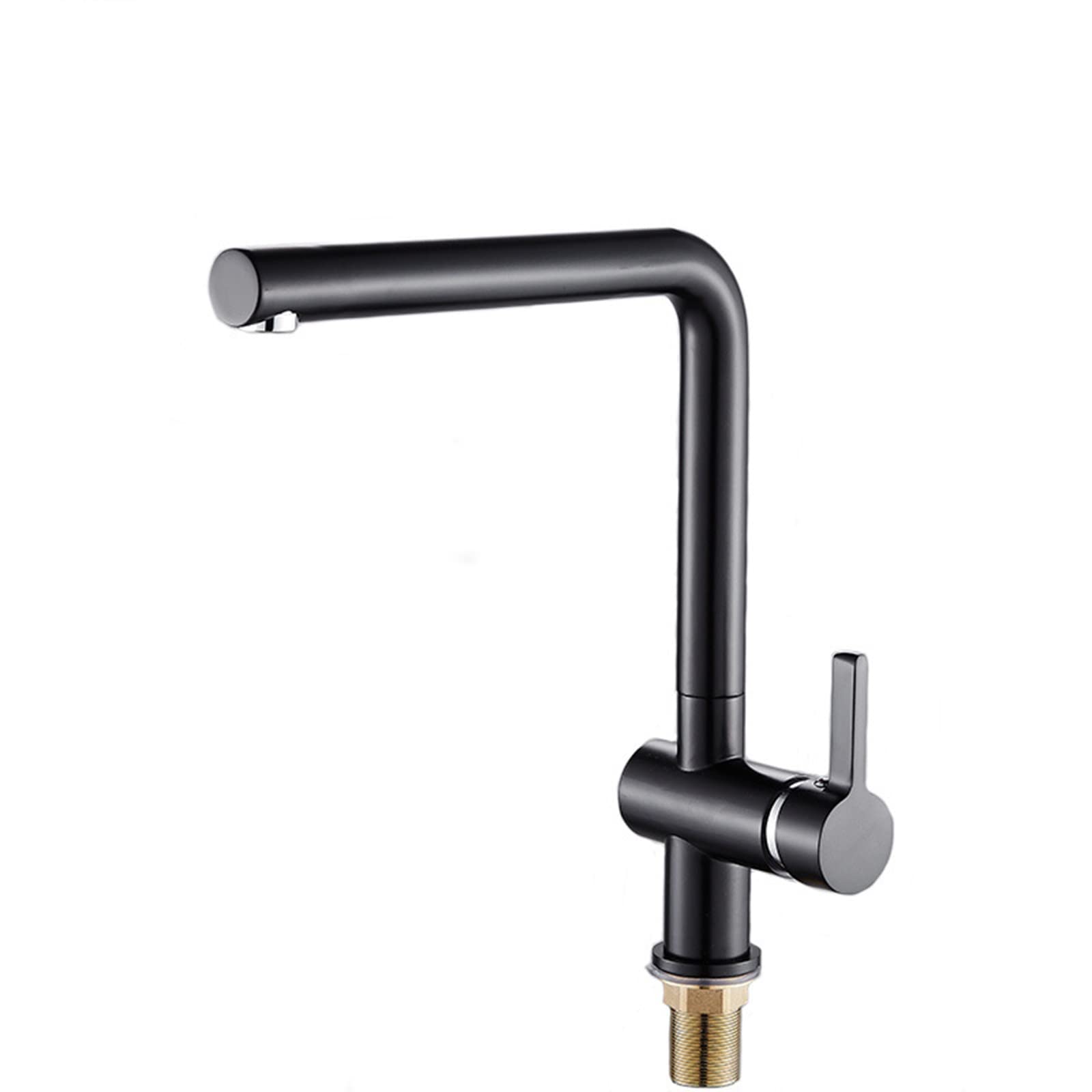 Rubinetto da Cucina Rubinetto da Cucina con Maniglia Singola in Ottone Nero Rubinetti da Cucina con Acqua Calda e Fredda montati su Piano Rotazione a 360 ° Rubinetti per lavello da Cucina Commerciali
