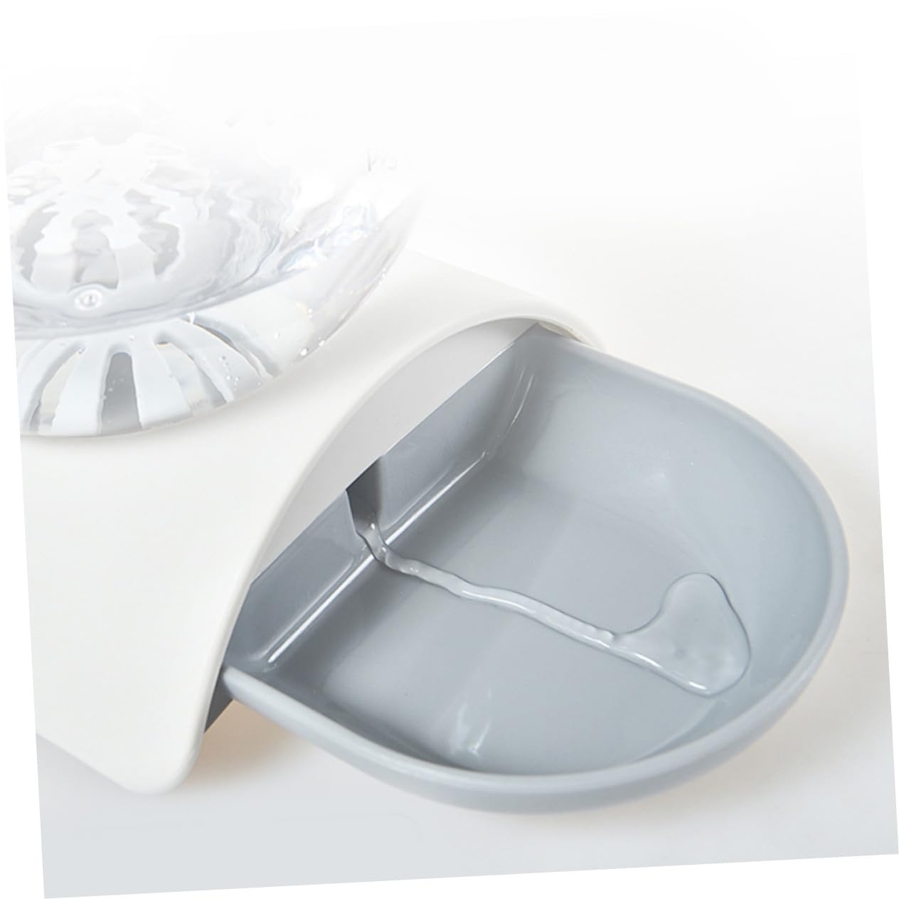 SOIMISS Bebedero Automático para Mascotas Transparente, Funcional Sifón Antigoteo, Material Abs Acrílico, Capacidad Grande, Desmontable y Fácil de Limpiar, para Hogar y Exterior, Adecuado