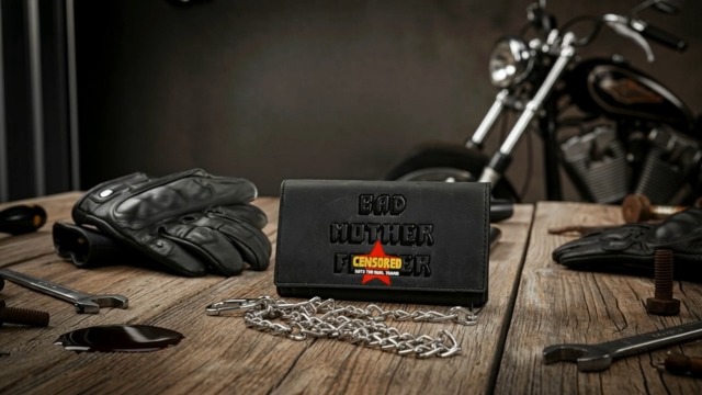 Amazon.com: BMF Leather Biker Wallet with Chain New Tough Black