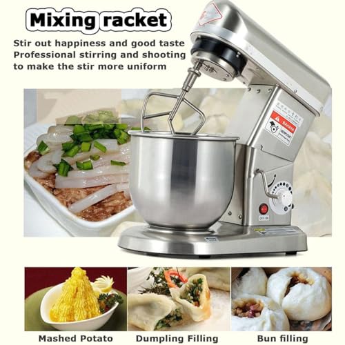 Kommerzieller Standmixer, 10 l, elektrischer Küchenmixer zum Backen, 3-Gang-Lebensmittelmixer mit Schüssel für Pizzeria und Kuchenmischung