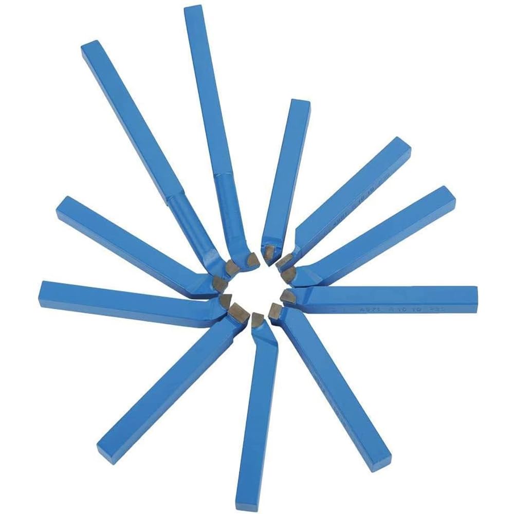 SET UTENSILI PER TORNIO DA TAGLIO 16X16mm 11pz BRASATI IN ACCIAIO AL TUNGSTENO SCATOLA LEGNO