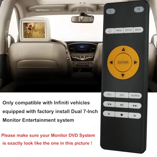 Mando para DVD Infiniti QX56 con control infrarrojo preciso para entretenimiento trasero 13-18 3