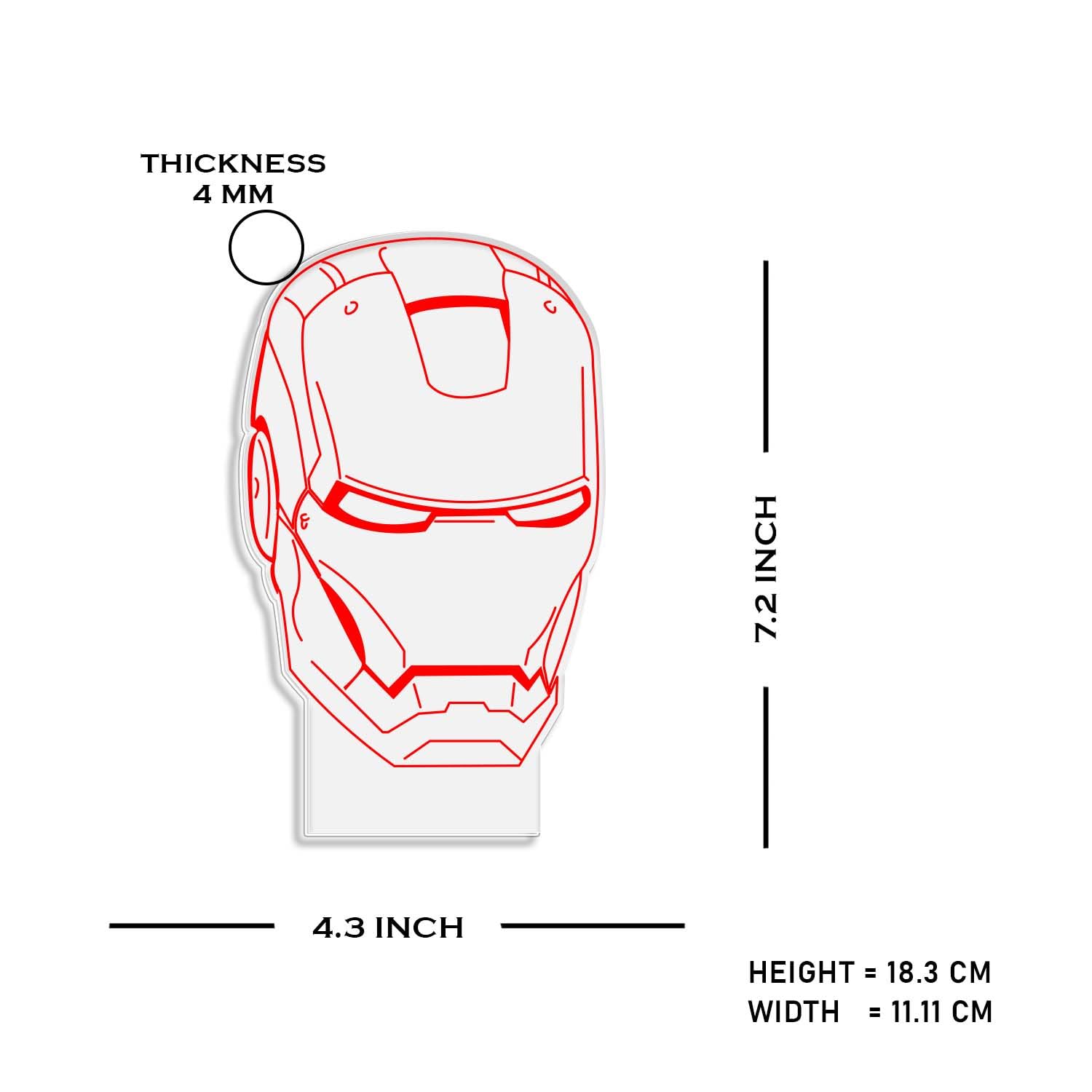 Iron Man 3D Illusion Lamp - Avengers Night Light -5